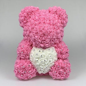 2023 Limited Edition Diamond Enchanted Forever Rose Heart Teddy Bear (3 Colors) 40cm