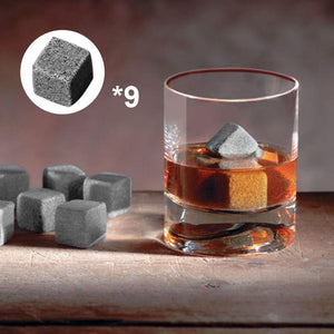 Whisky Granite Stones Gift Set (9 PCS Sets)
