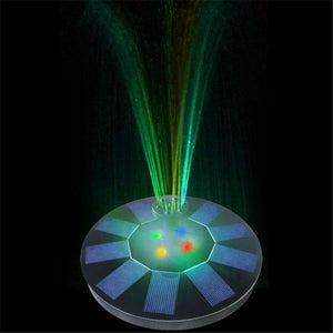 Solar Powered Water Fountain (14 Models) Waterproof Optional LED Lights