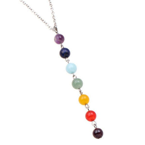 7 Chakra Gemstone Beads Pendant Reiki Healing Energy Necklace