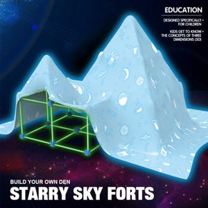 DIY Starry Sky Blanket Fort Tent Glow In The Dark (10 Styles) Children's Construction Set