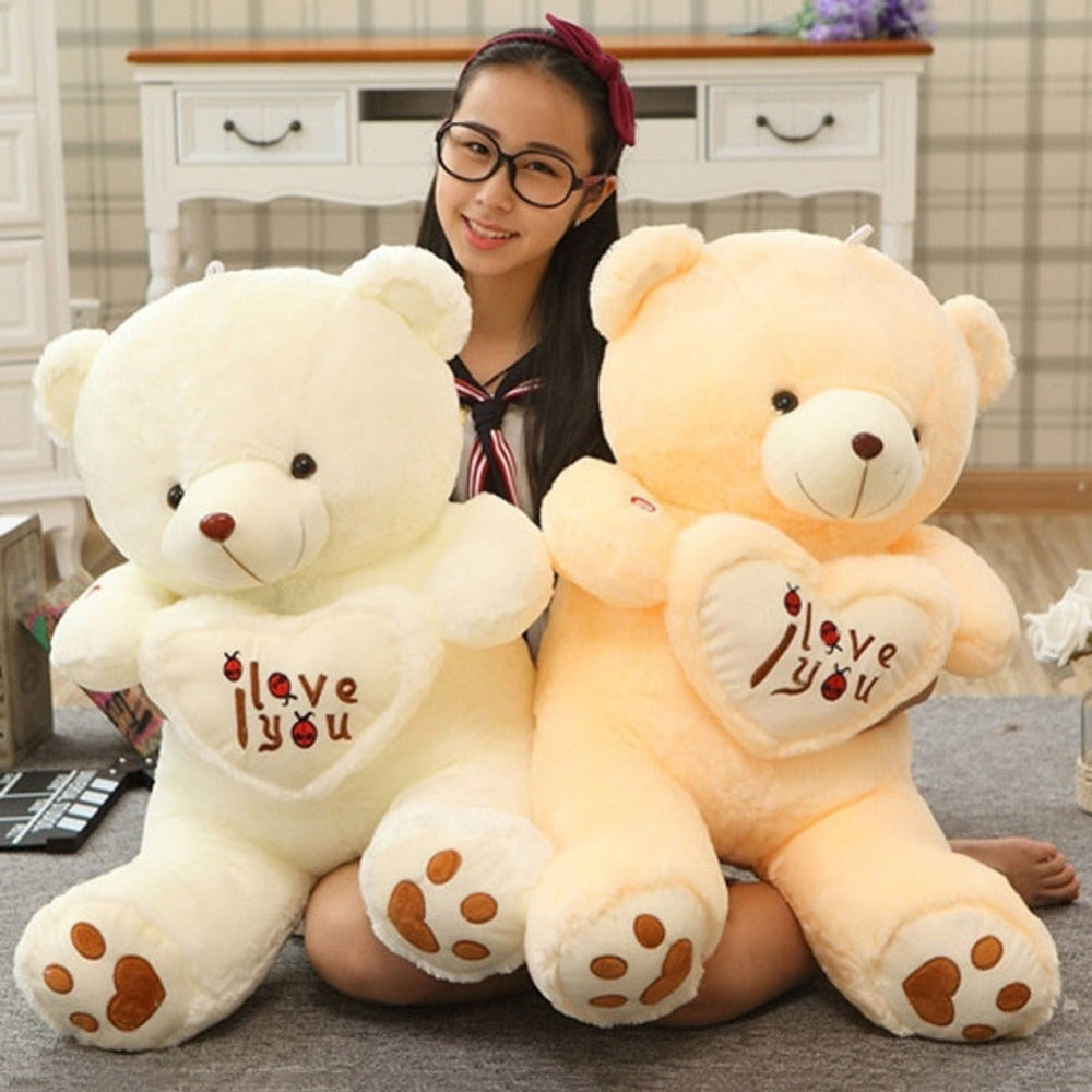 I Love You Teddy Bear LED Light Up Plush Stuffed Animal (2 Colors) 50cm