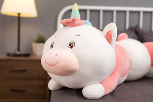 Long Tubular Caterpillar Pillow Plush 3D Stuffed Animal (3 Sizes) Unicorn Dinosaur Dog Pig