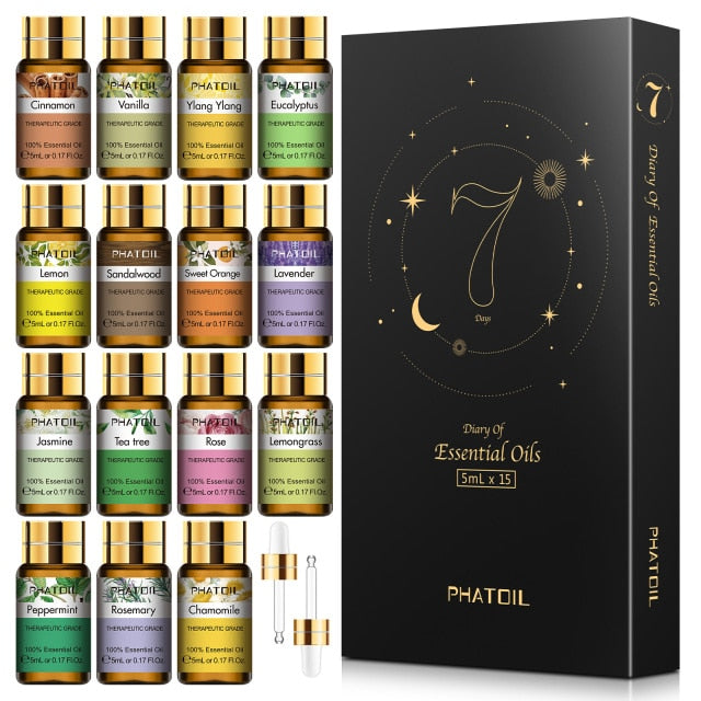 Essential Oil 15 Piece Gift Set 7 Day Diary (All Natural)
