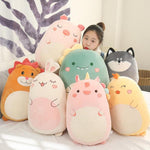 Kawaii Unicorn Dinosaur Lion Dog Pillow Plush Stuffed Animal (4 Styles & 3 Sizes)