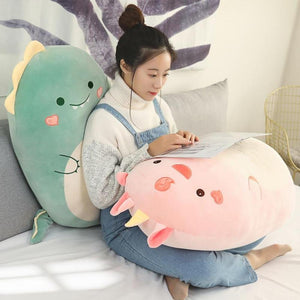 Kawaii Unicorn Dinosaur Lion Dog Pillow Plush Stuffed Animal (4 Styles & 3 Sizes)