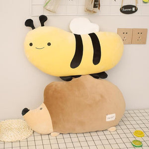 Bee, Sheep & Hedgehog Pillow Plush 3D Stuffed Animal (3 Styles)