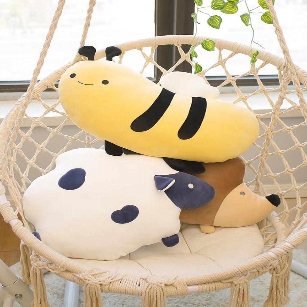 Bee, Sheep & Hedgehog Pillow Plush 3D Stuffed Animal (3 Styles)