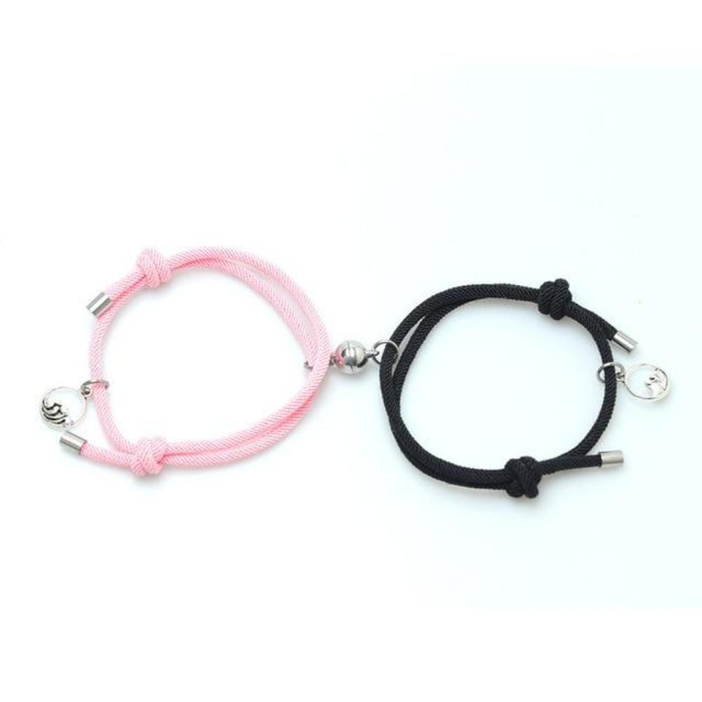 2 Pcs Attract Lover Magnets Couple Bracelets Charm Set (32 Designs)