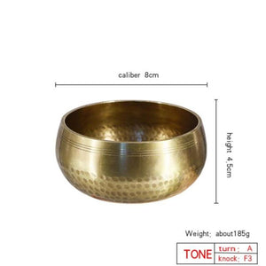 Tibetan Singing Bowl and Wooden Round Mallet Energy Meditation (8 Sizes)