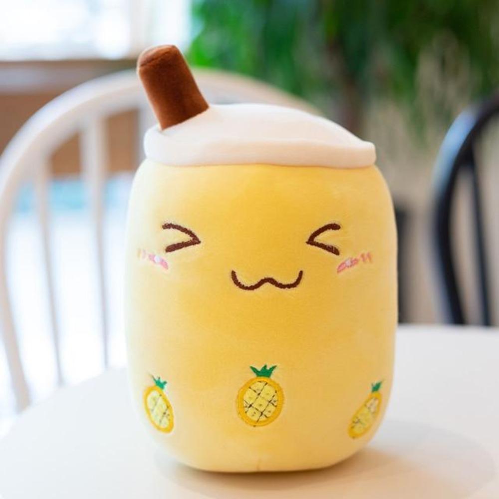 Kawaii Boba Bubble Tea Fruit Smoothie Pillow Plush 3D Stuffed Animal (4 Sizes 9 Colors)