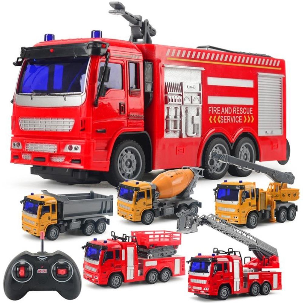 Remote Control Fire Truck or Construction Excavator Tractor Backhoe (6 Designs Rechargeable)