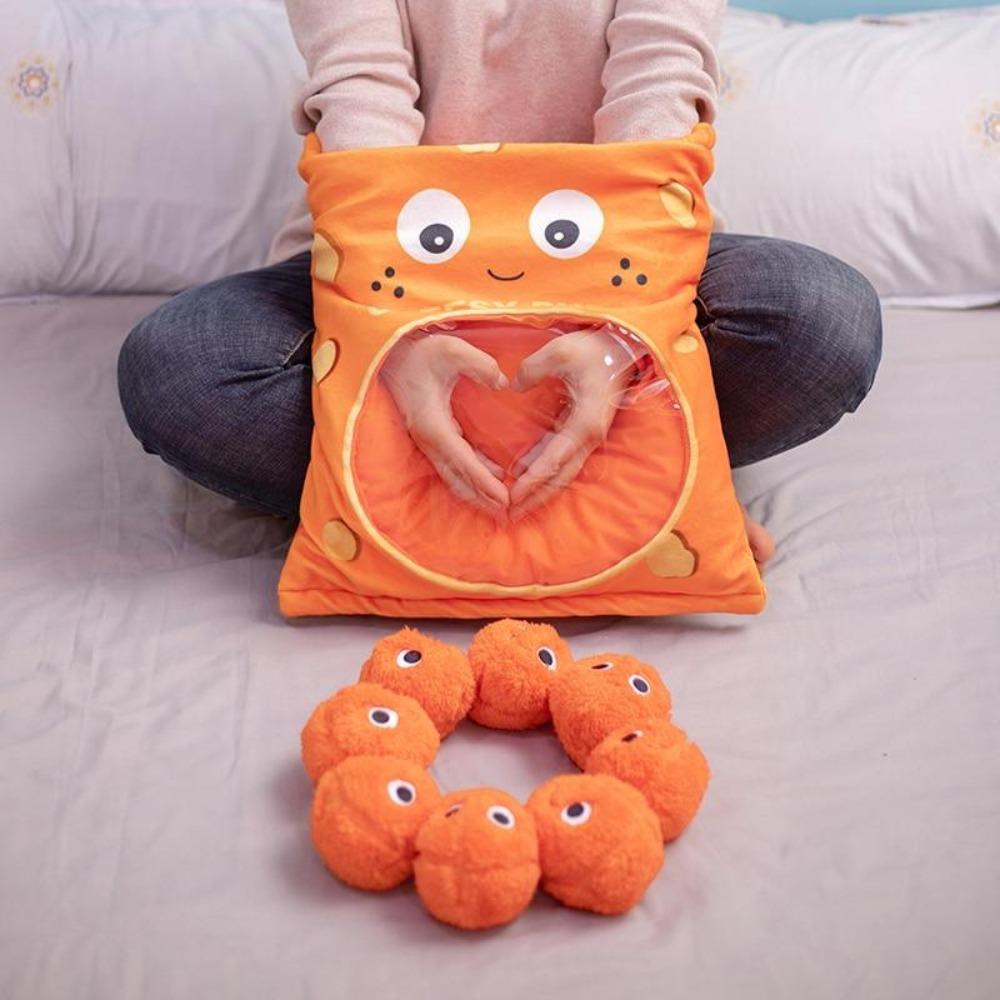 Kawaii Cheesy Puffs Smiley Pillow Plush Bag Stuffed Toys (2 Sizes)