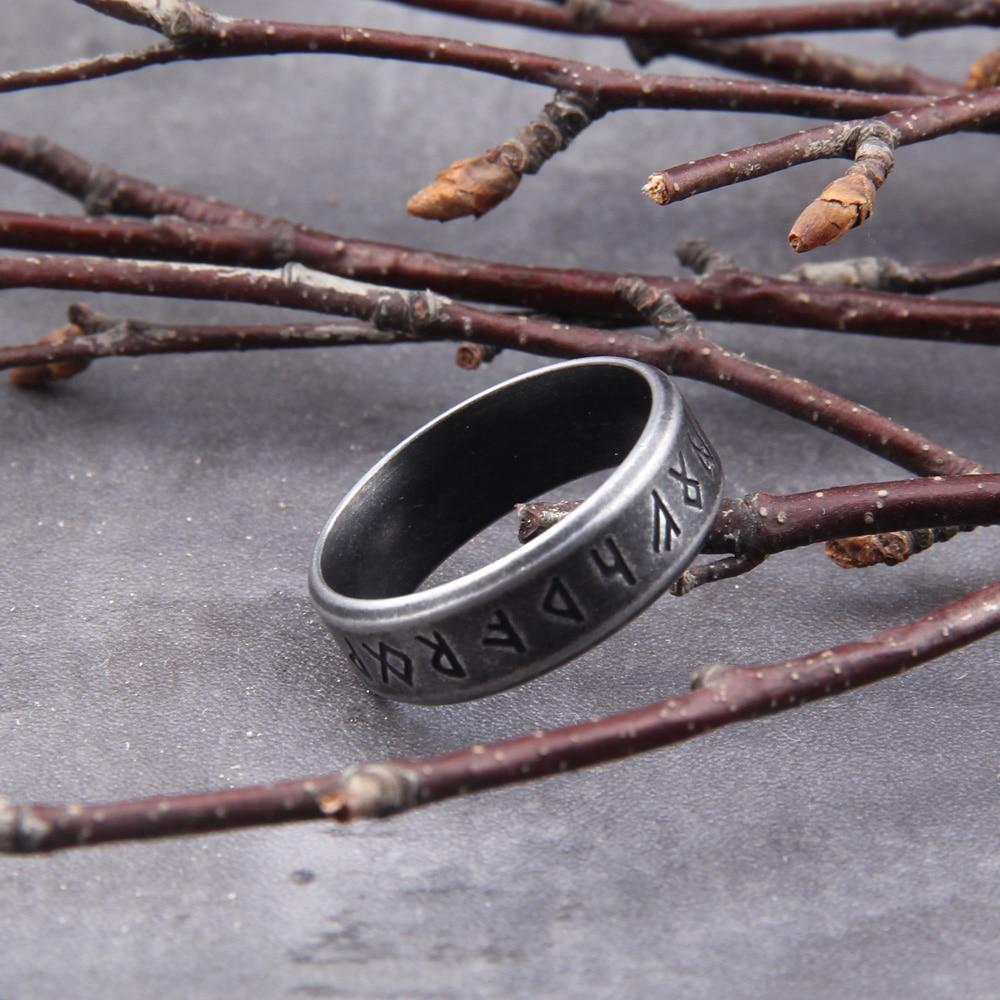 Viking Odin Norse Power Rune Or Valknut Symbol Stainless Steel Ring (2 Designs)