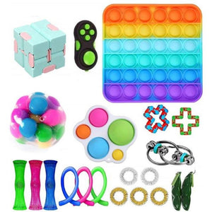 Best Fidget Toy Variety Mega Party Packs Push Bubble Pop Stress Reliver (80 Designs)