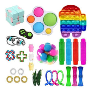 Best Fidget Toy Variety Mega Party Packs Push Bubble Pop Stress Reliver (80 Designs)