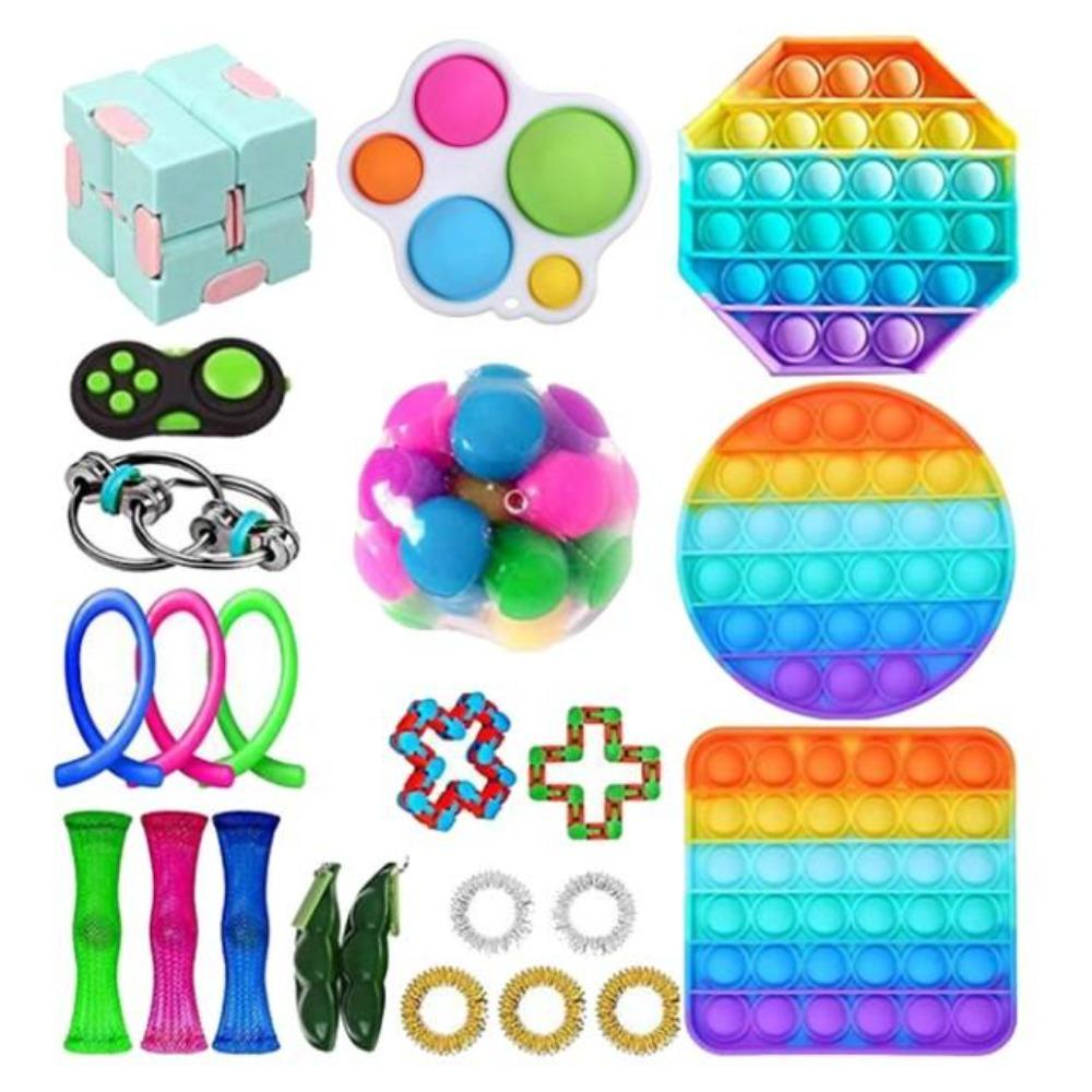 Best Fidget Toy Variety Mega Party Packs Push Bubble Pop Stress Reliver (80 Designs)