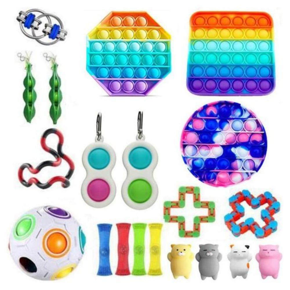 Best Fidget Toy Variety Mega Party Packs Push Bubble Pop Stress Reliver (80 Designs)
