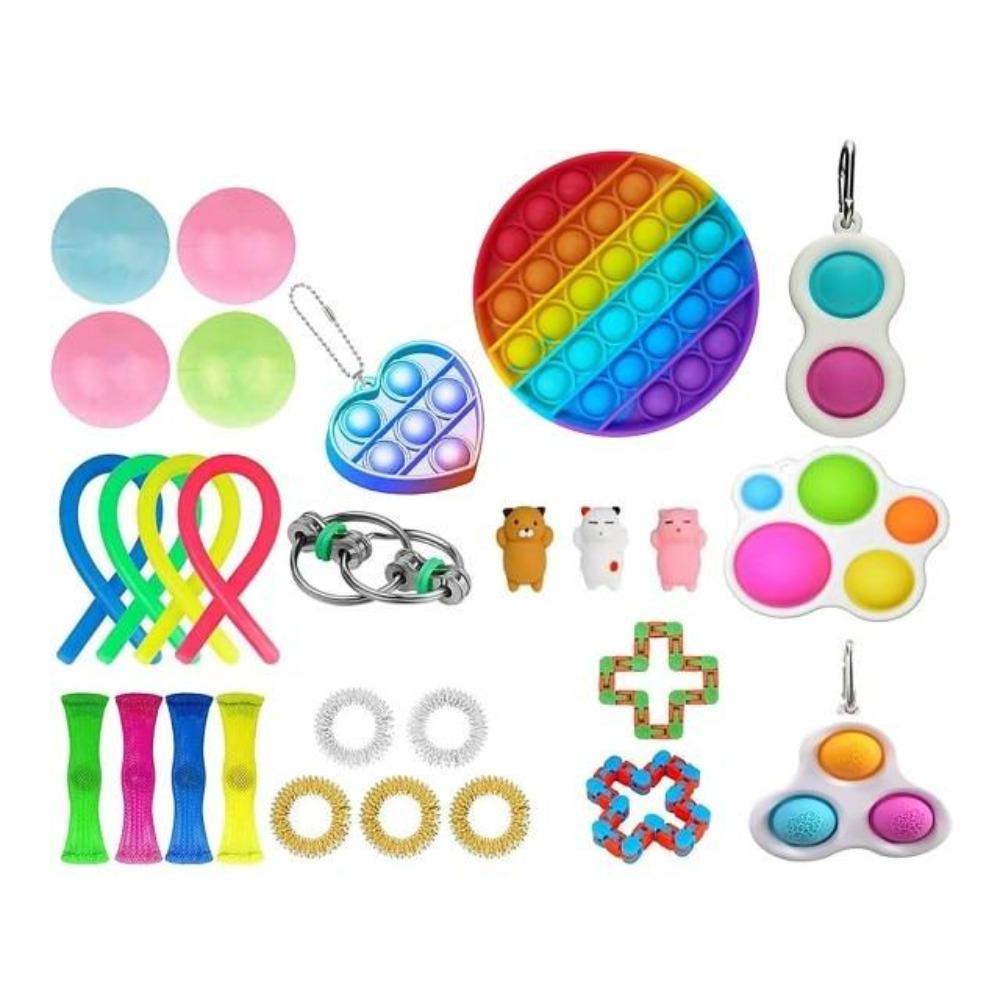 Best Fidget Toy Variety Mega Party Packs Push Bubble Pop Stress Reliver (80 Designs)