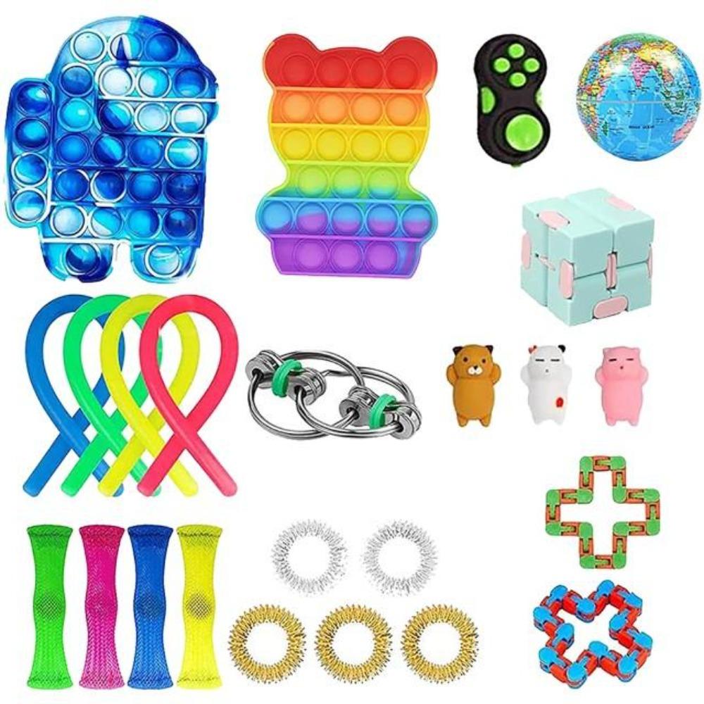 Best Fidget Toy Variety Mega Party Packs Push Bubble Pop Stress Reliver (80 Designs)