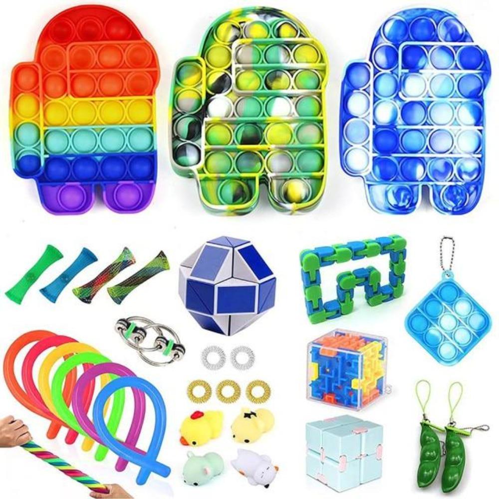 Best Fidget Toy Variety Mega Party Packs Push Bubble Pop Stress Reliver (80 Designs)