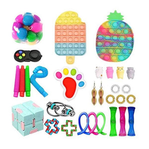 Best Fidget Toy Variety Mega Party Packs Push Bubble Pop Stress Reliver (80 Designs)