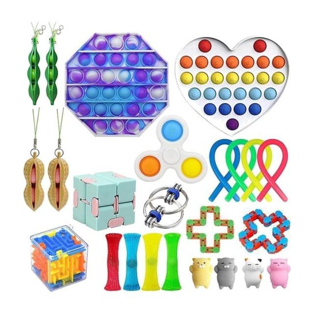 Best Fidget Toy Variety Mega Party Packs Push Bubble Pop Stress Reliver (80 Designs)