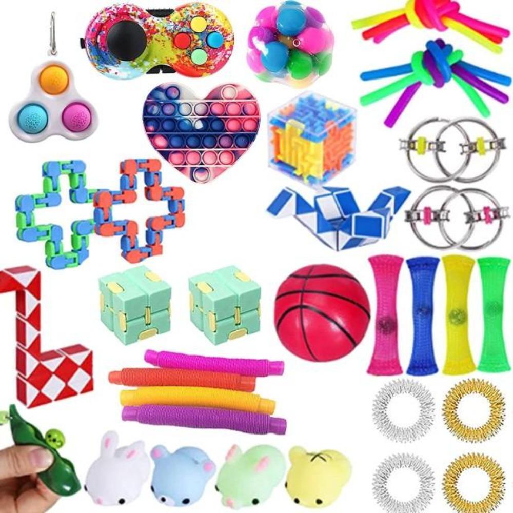 Best Fidget Toy Variety Mega Party Packs Push Bubble Pop Stress Reliver (80 Designs)