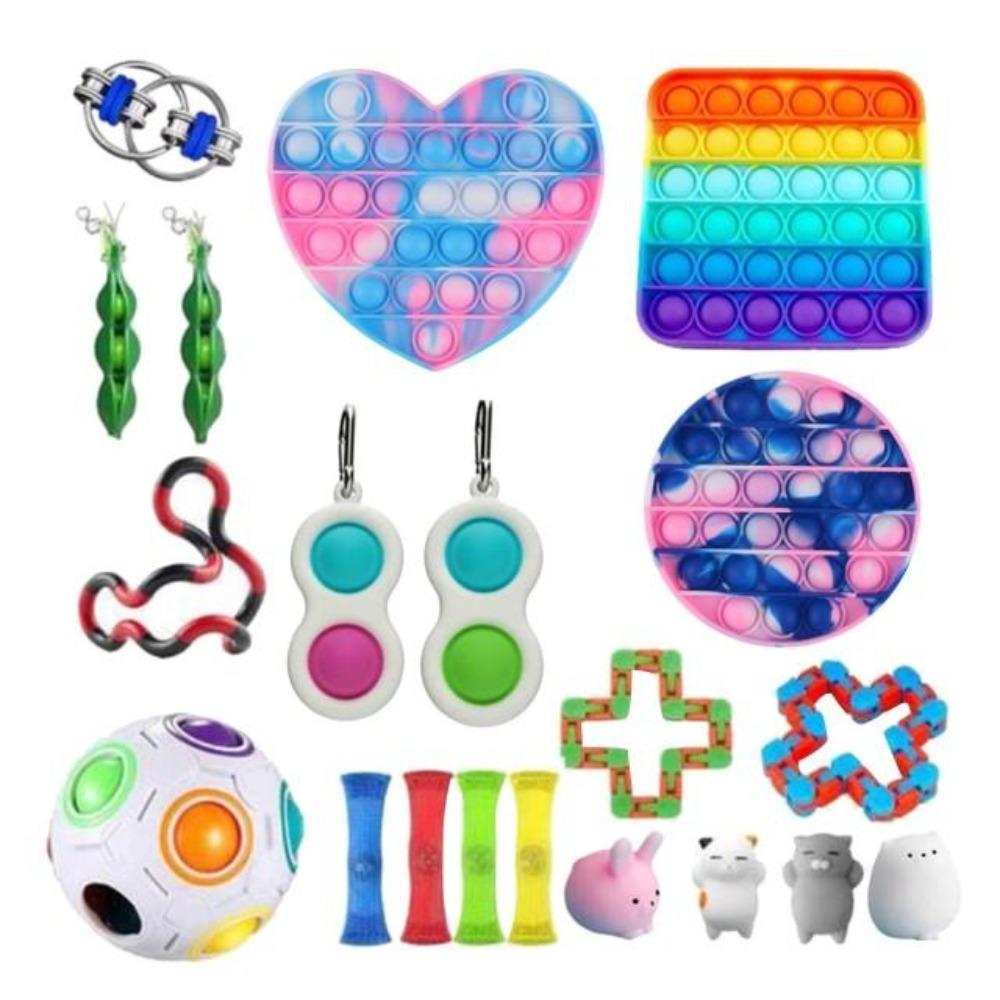 Best Fidget Toy Variety Mega Party Packs Push Bubble Pop Stress Reliver (80 Designs)