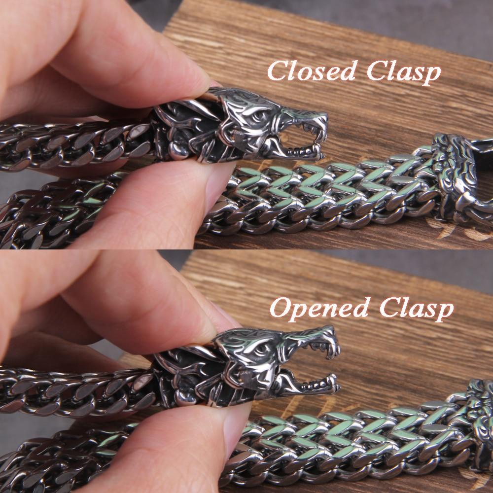 Jormungand Midgard World Serpent Viking Ouroboros Bracelet for Men (4 Colors)