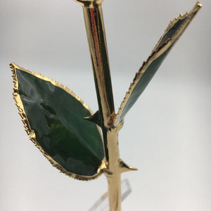 Preserved 24k Gold Long Stem Immortal Rose Closed Bud (11 Colors) with Display Stand