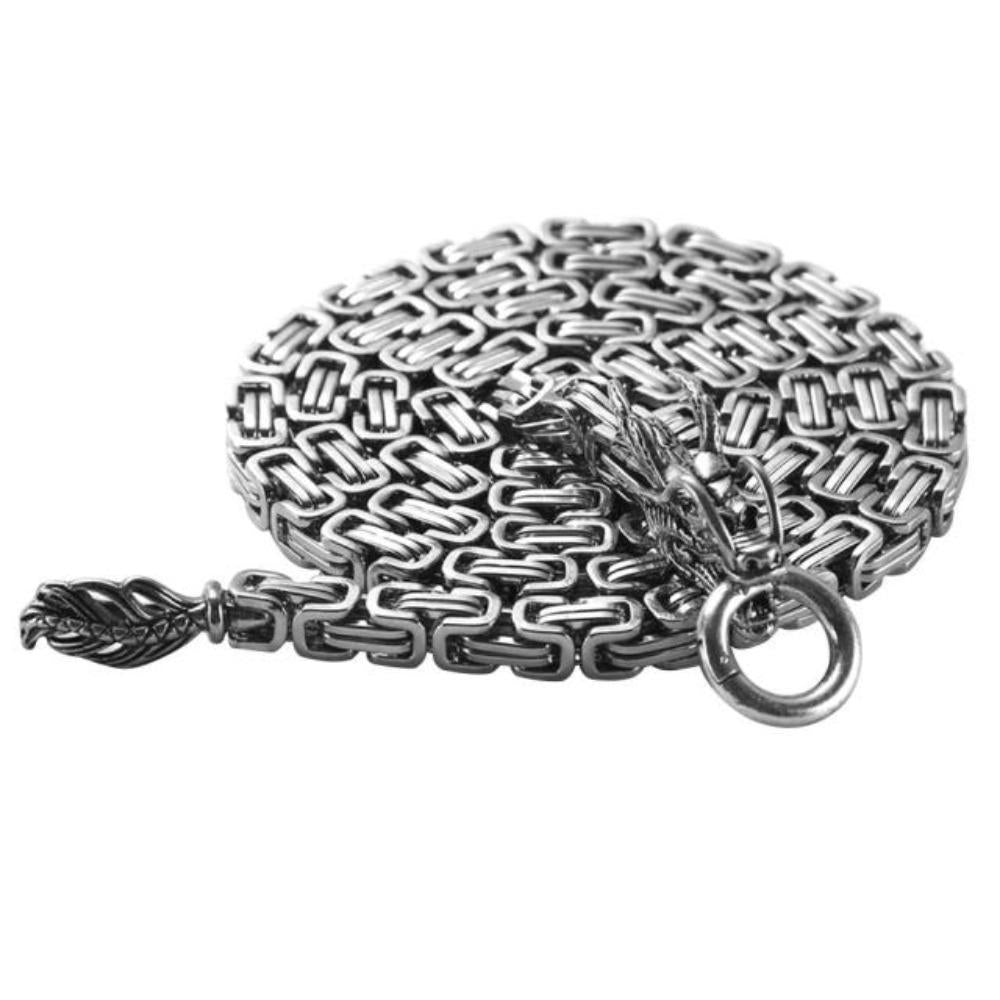 Hidden Dragon Titanium Chain Bracelet, Belt, Wallet Chain, Necklace (Silver or Gold)