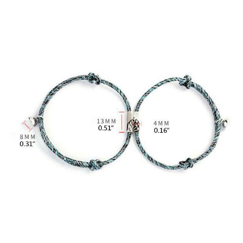 2 Pcs Attract Lover Magnets Couple Bracelets Charm Set (32 Designs)