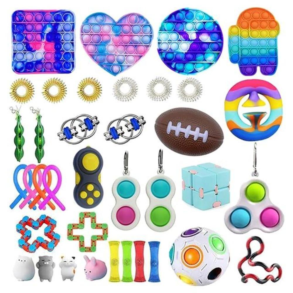 Best Fidget Toy Variety Mega Party Packs Push Bubble Pop Stress Reliver (80 Designs)