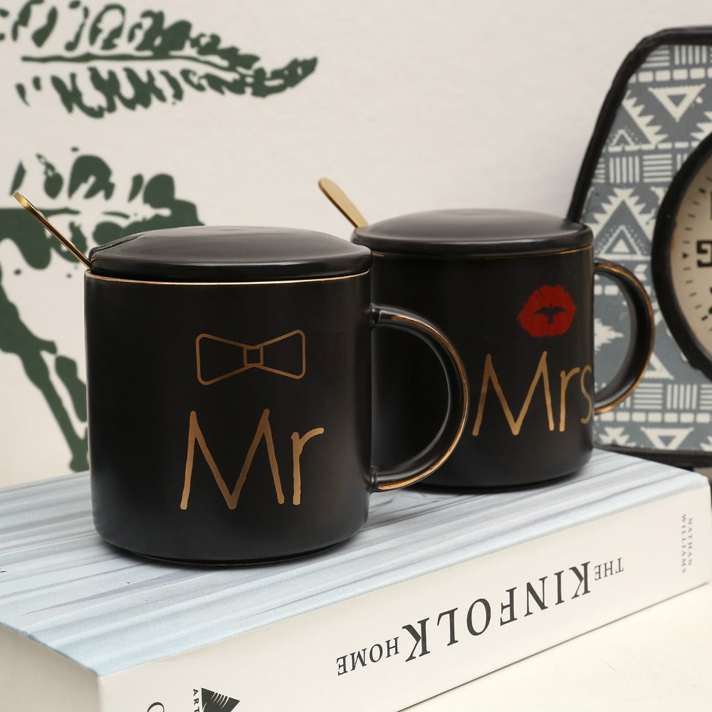 Mr. and Mrs. Coffee Mug Gift Set (4 Designs)