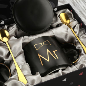 Mr. and Mrs. Coffee Mug Gift Set (4 Designs)