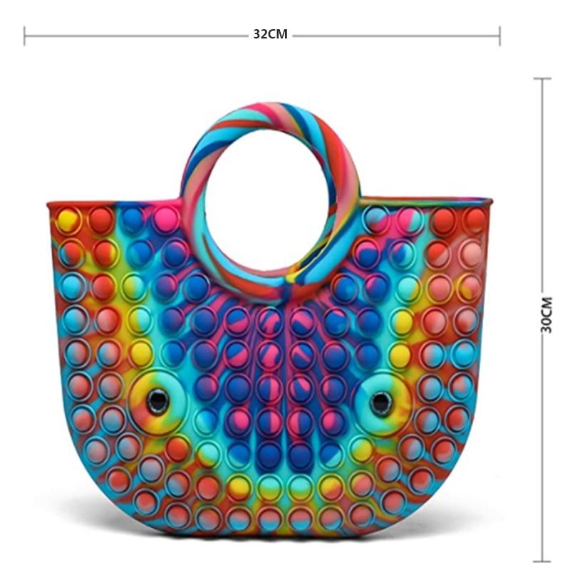 Push Bubble Purse Hand Bag Pop Fidget Sensory Toy Stress Reliver (17 Designs)