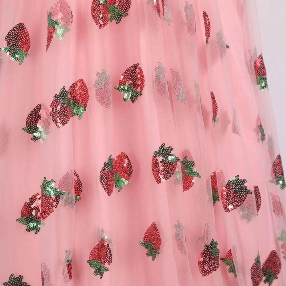 Strawberry Dress V-Neck Puff Sleeve (4 Colors & 11 Designs) S-5XL