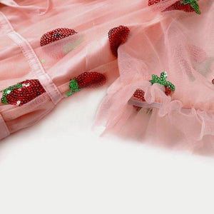 Strawberry Dress V-Neck Puff Sleeve (4 Colors & 11 Designs) S-5XL