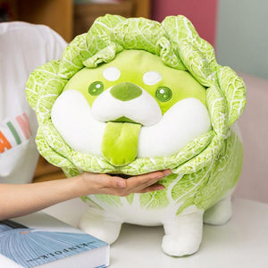 Cabbage Shiba Dog Pillow Plush Stuffed Animal (5 Sizes)