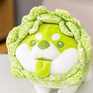 Cabbage Shiba Dog Pillow Plush Stuffed Animal (5 Sizes)