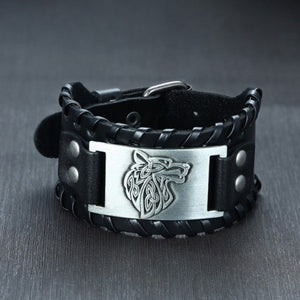 Viking Hammer Rune Compass Leather Wrap Bracelet (10 Styles)