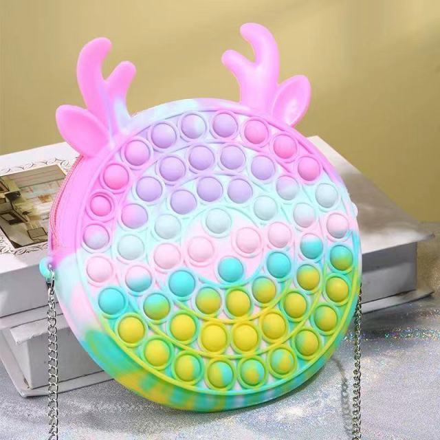 Push Bubble Purse Hand Bag Pop Fidget Sensory Toy Stress Reliver (17 Designs)