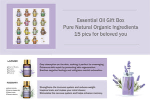 Essential Oil 15 Piece Gift Set 7 Day Diary (All Natural)