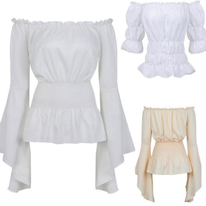 Renaissance Victorian Shirt Off Shoulder Blouse Top (4 Colors) S-6XL