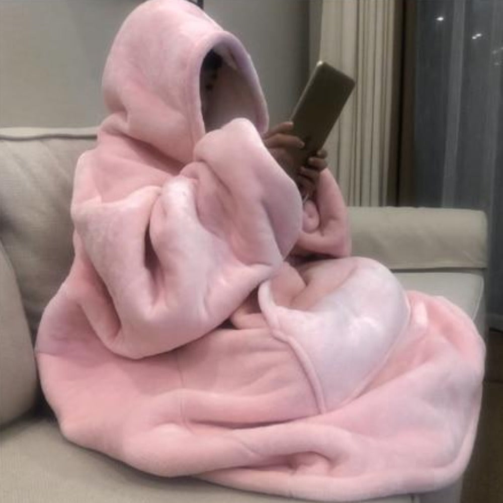 Jumbo Fleece Blanket Hoodie Long-sleeved Pocket (14 Unisex Styles)