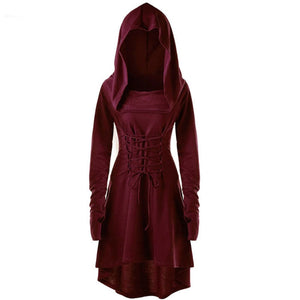 Archer Renaissance Pullover Long Hooded Dress (5 Colors) S-5XL