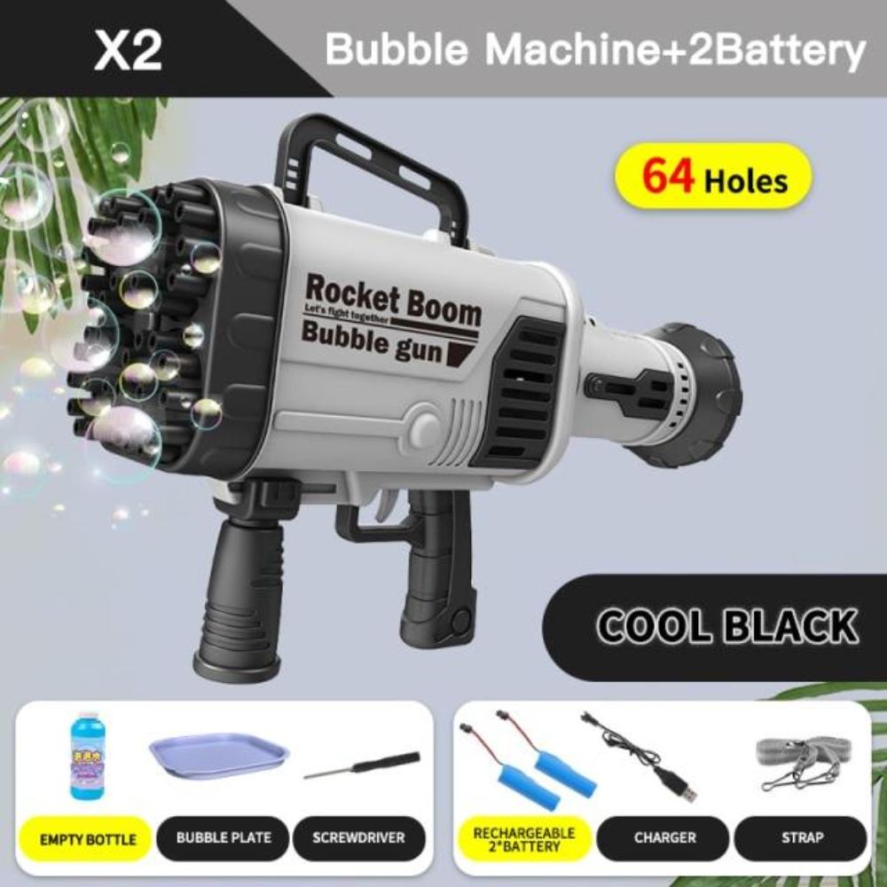 Bazooka Bubble Rocket Gun (3 Colors & 2 Styles) 44 or 64 Holes