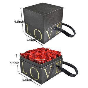 Luxurious Immortal Love Enchanted Preserved Rose In Square Gift Box (3 Colors) 16 Roses
