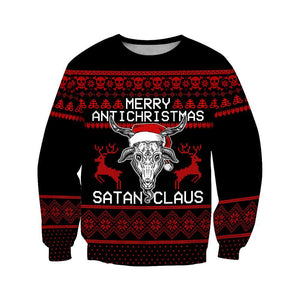 Merry Antichristmas Satanclaus Hoody Christmas Sweater (3 Styles) XS-7XL
